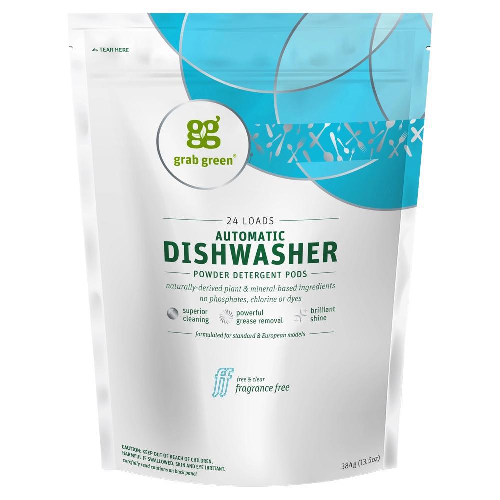 Grab Green - Capsules de lessive en poudre pour lave-vaisselle automatique (24 unités)