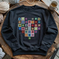 Sweat-shirt Cœurs Granny Squares