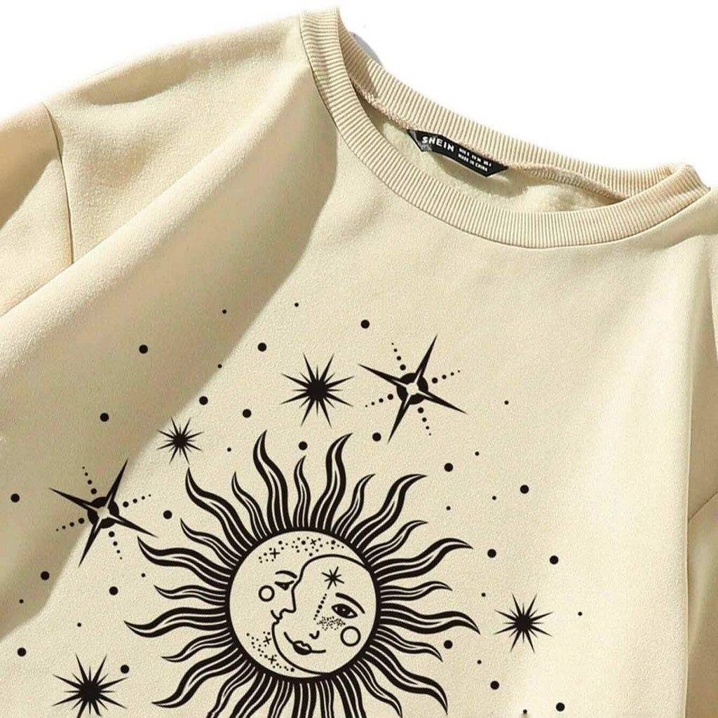 Sweat-shirt thermique imprimé graphique