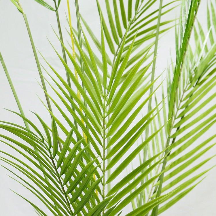 Feuilles de palmier artificielles vertes en plastique, fausses, pour arbre tropical, intérieur, extérieur, jardin, maison, décorations extérieures
