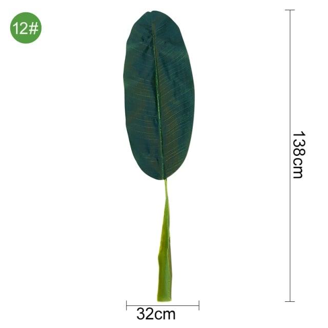 Feuilles de palmier artificielles vertes en plastique, fausses, pour arbre tropical, intérieur, extérieur, jardin, maison, décorations extérieures