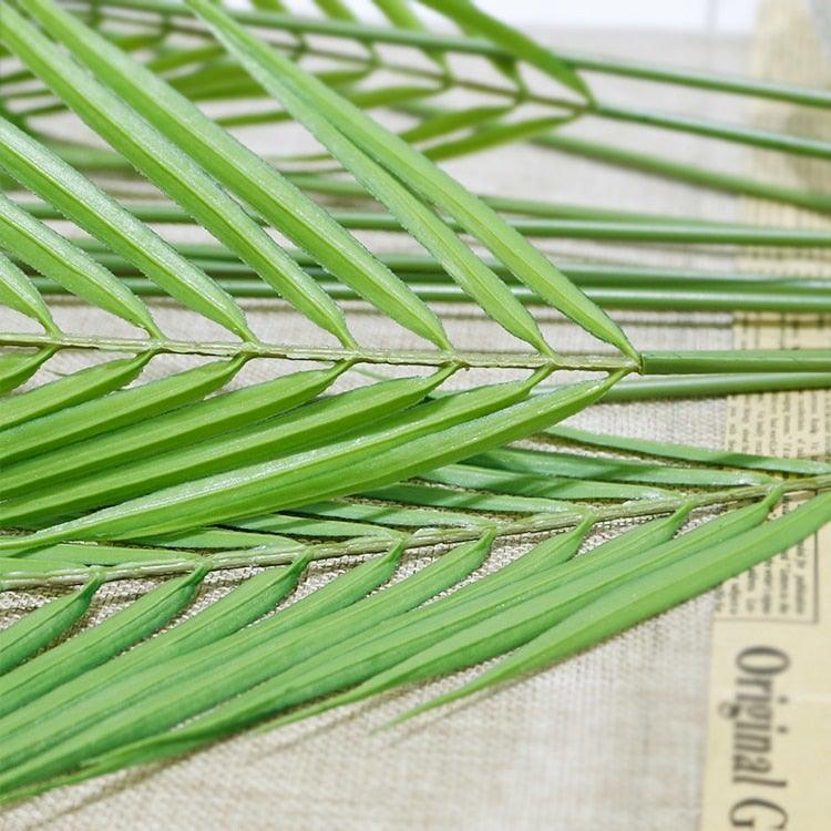Feuilles de palmier artificielles vertes en plastique, fausses, pour arbre tropical, intérieur, extérieur, jardin, maison, décorations extérieures