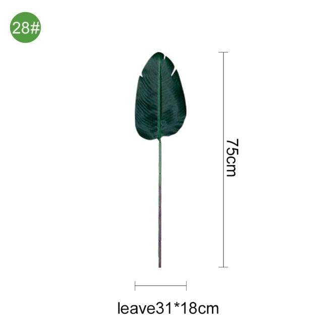 Feuilles de palmier artificielles vertes en plastique, fausses, pour arbre tropical, intérieur, extérieur, jardin, maison, décorations extérieures