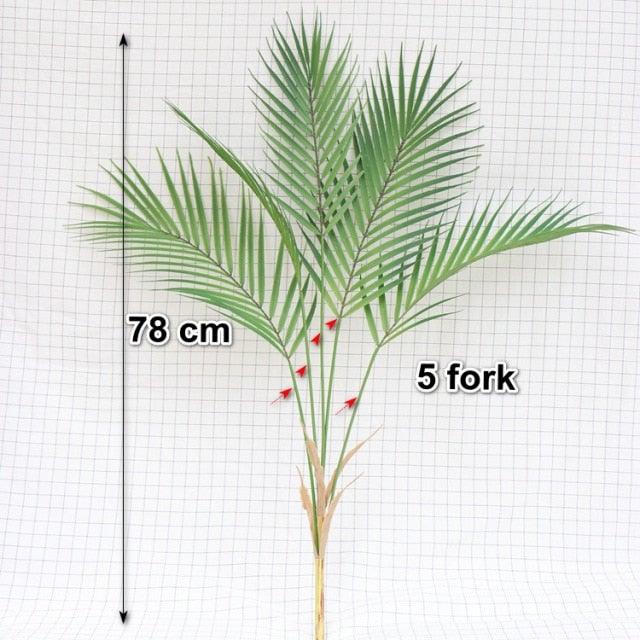 Feuilles de palmier artificielles vertes en plastique, fausses, pour arbre tropical, intérieur, extérieur, jardin, maison, décorations extérieures
