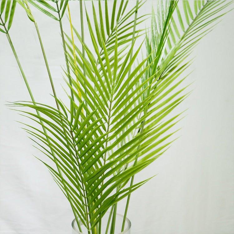 Feuilles de palmier artificielles vertes en plastique, fausses, pour arbre tropical, intérieur, extérieur, jardin, maison, décorations extérieures