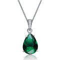 Collier goutte en perles vertes