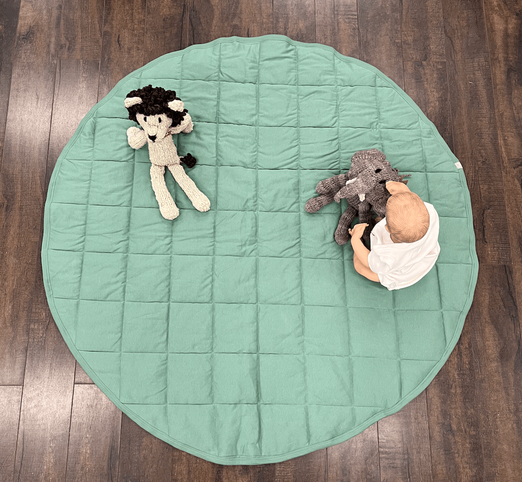 Tapis de jeu biologique | Rond | Vert Basilic