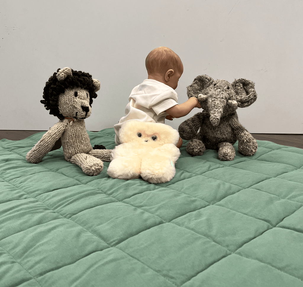 Tapis de jeu biologique | Rond | Vert Basilic