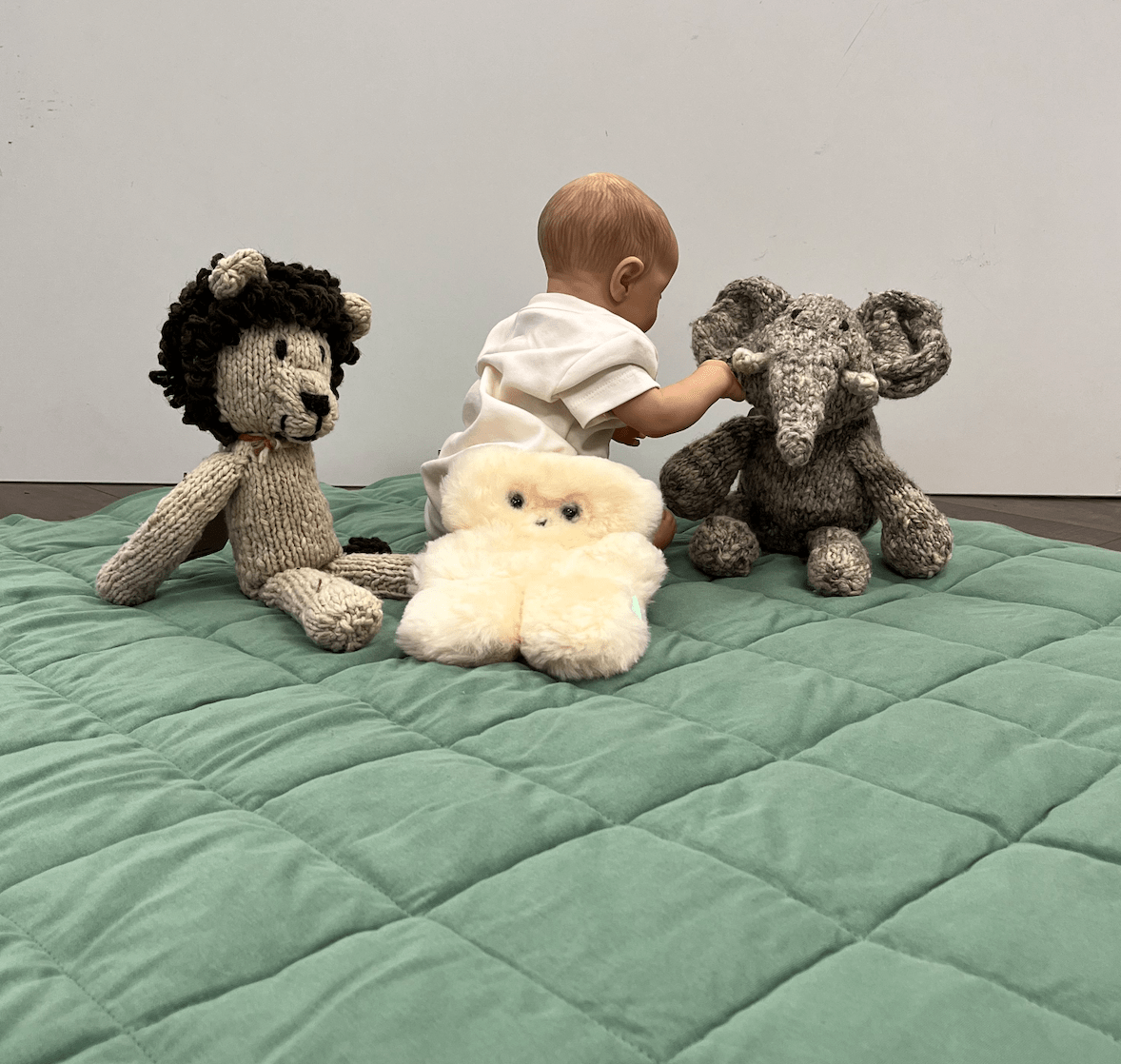 Tapis de jeu biologique | Rond | Vert Basilic
