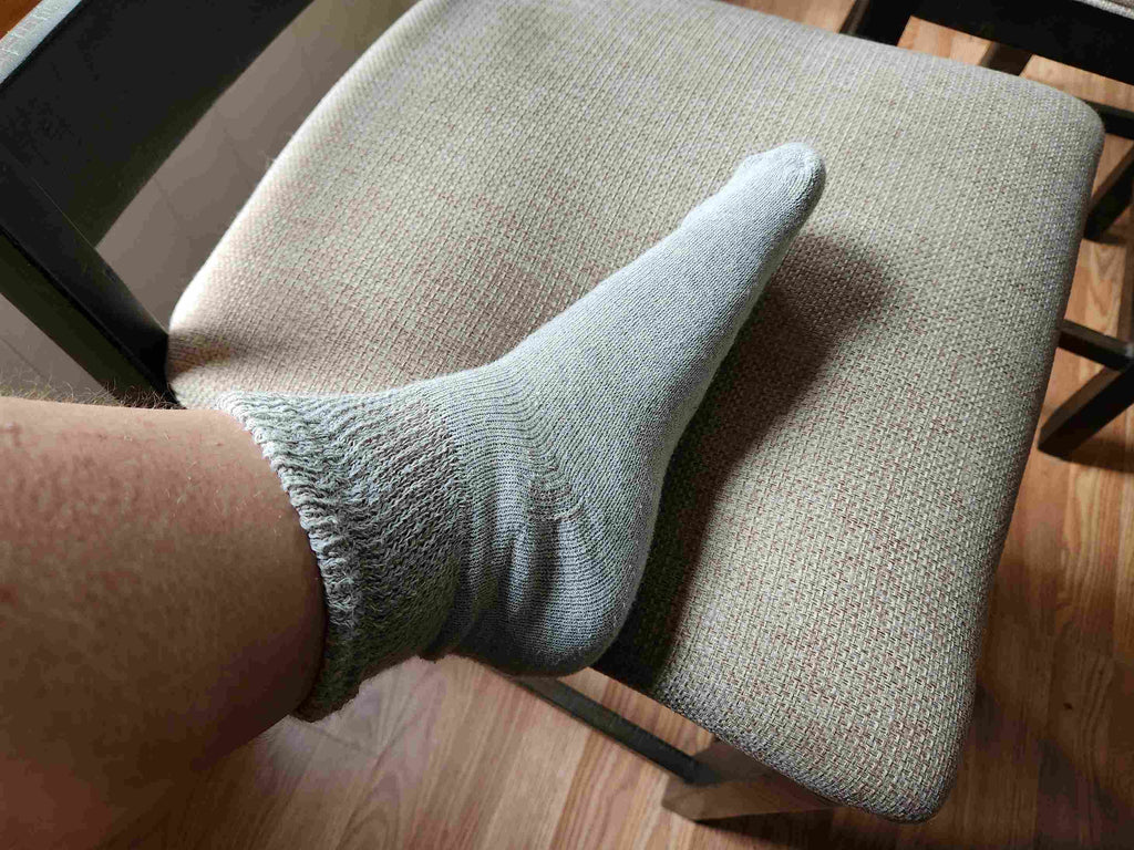 Chaussettes de cheville diabétiques en coton pour hommes (assorties)