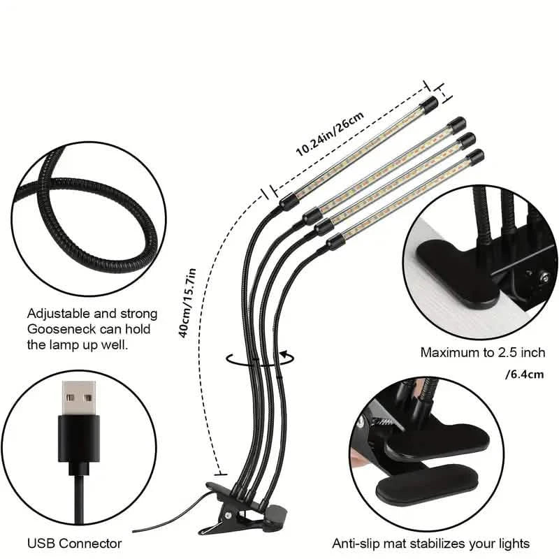 Lampes de croissance pour semis, allumage et extinction automatiques, lampes de culture LED à spectre complet avec minuterie