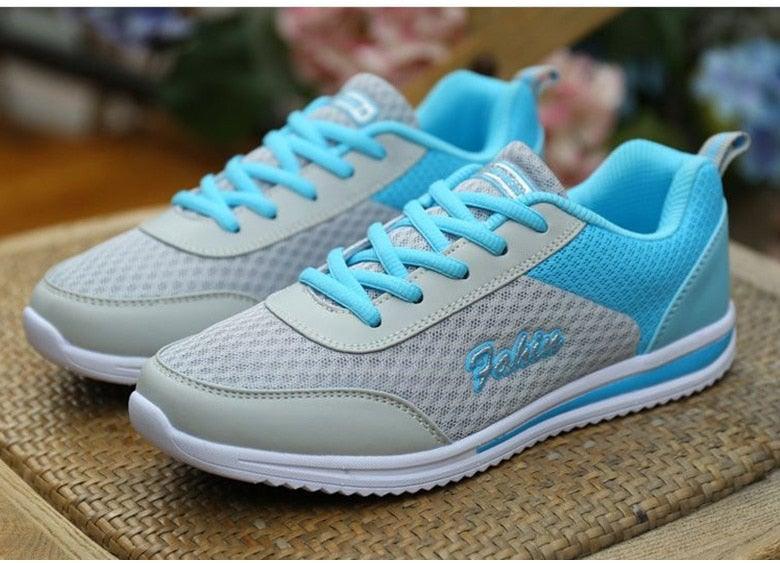 Baskets de sport respirantes pour femmes, chaussures décontractées, baskets de course légères en maille, tennis décontractées, chaussures de marche tendance pour femmes