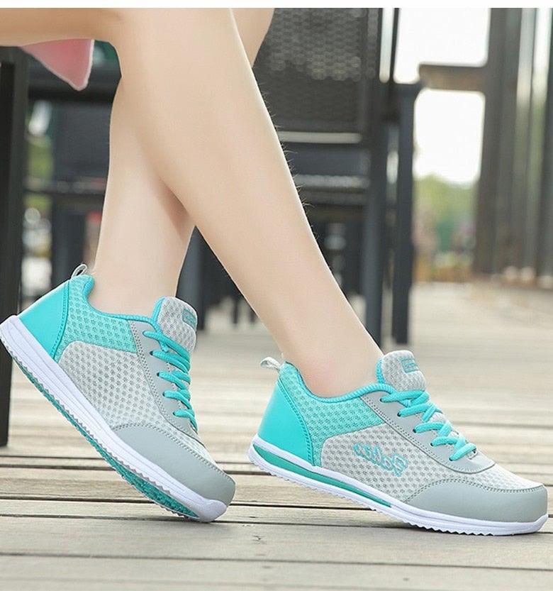 Baskets de sport respirantes pour femmes, chaussures décontractées, baskets de course légères en maille, tennis décontractées, chaussures de marche tendance pour femmes