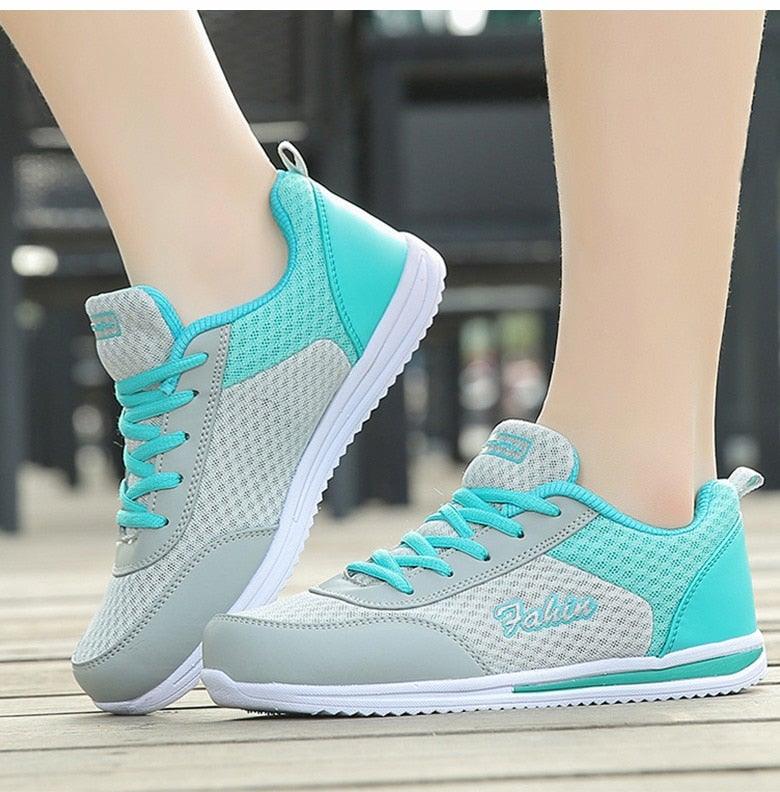 Baskets de sport respirantes pour femmes, chaussures décontractées, baskets de course légères en maille, tennis décontractées, chaussures de marche tendance pour femmes