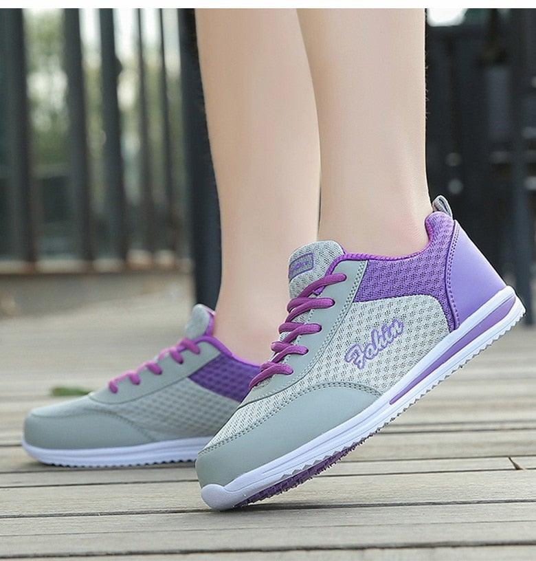 Baskets de sport respirantes pour femmes, chaussures décontractées, baskets de course légères en maille, tennis décontractées, chaussures de marche tendance pour femmes