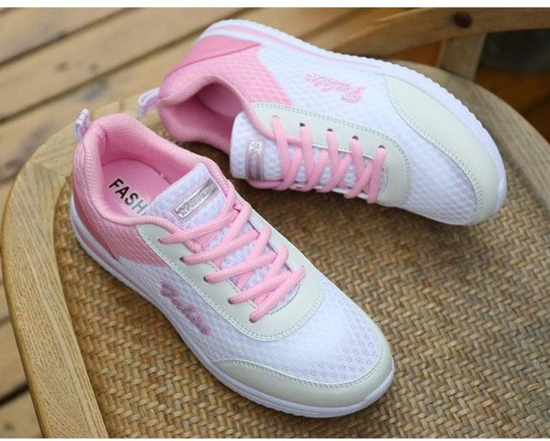 Baskets de sport respirantes pour femmes, chaussures décontractées, baskets de course légères en maille, tennis décontractées, chaussures de marche tendance pour femmes