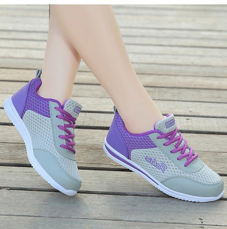 Baskets de sport respirantes pour femmes, chaussures décontractées, baskets de course légères en maille, tennis décontractées, chaussures de marche tendance pour femmes