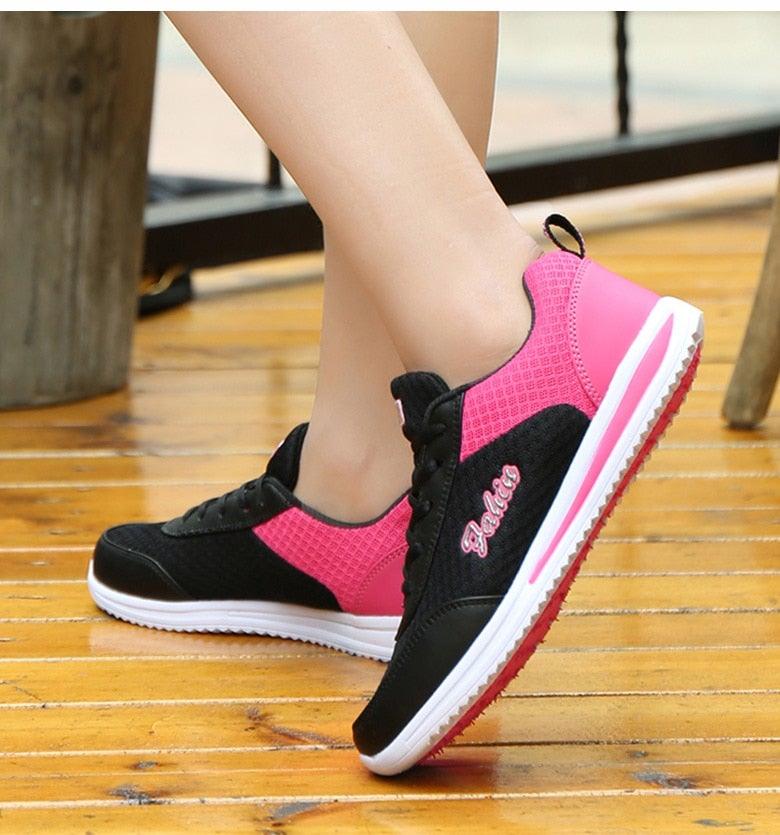 Baskets de sport respirantes pour femmes, chaussures décontractées, baskets de course légères en maille, tennis décontractées, chaussures de marche tendance pour femmes