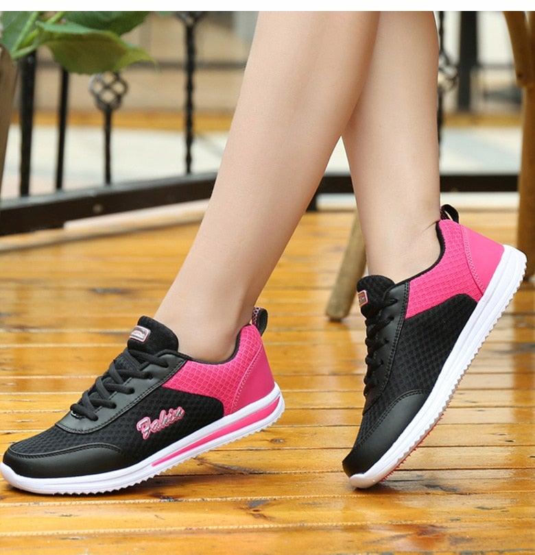 Baskets de sport respirantes pour femmes, chaussures décontractées, baskets de course légères en maille, tennis décontractées, chaussures de marche tendance pour femmes