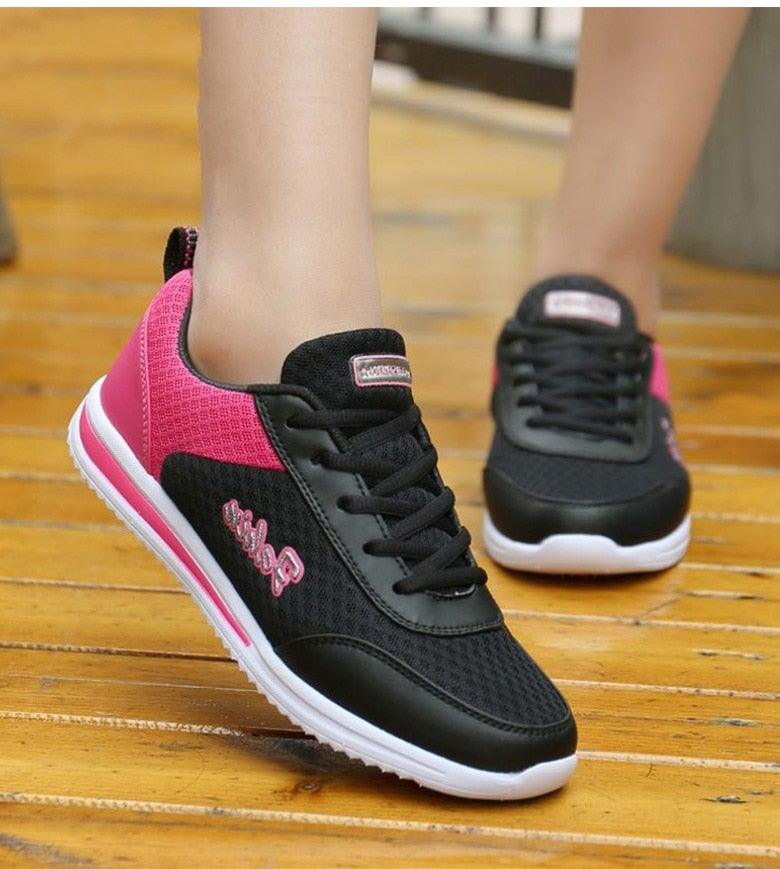 Baskets de sport respirantes pour femmes, chaussures décontractées, baskets de course légères en maille, tennis décontractées, chaussures de marche tendance pour femmes