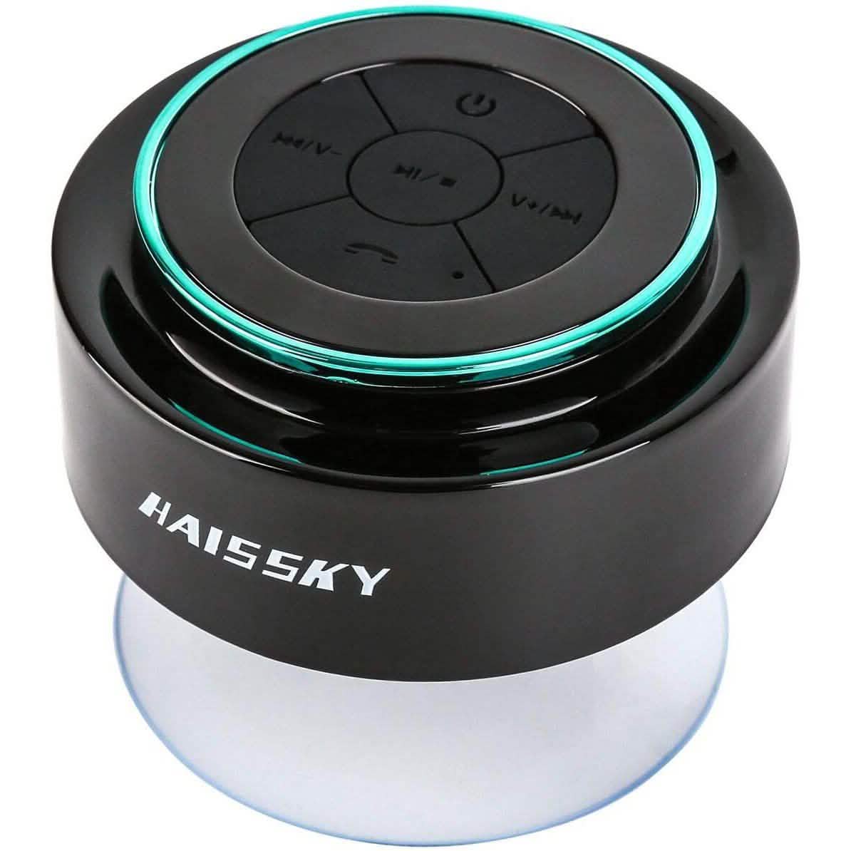 Haut-parleur portable sans fil étanche HAISSKY avec radio FM et ventouse