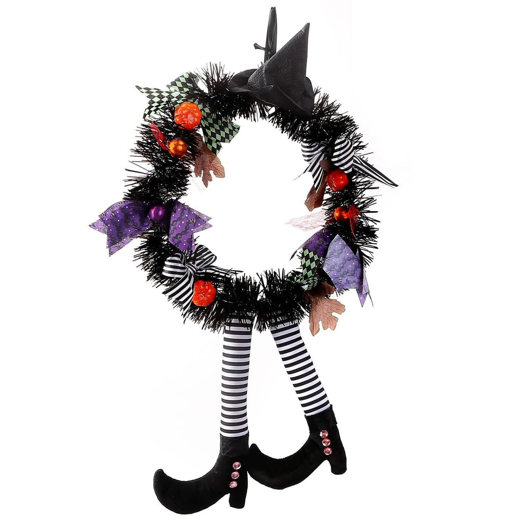 Décorations d'Halloween citrouille sorcière couronnes