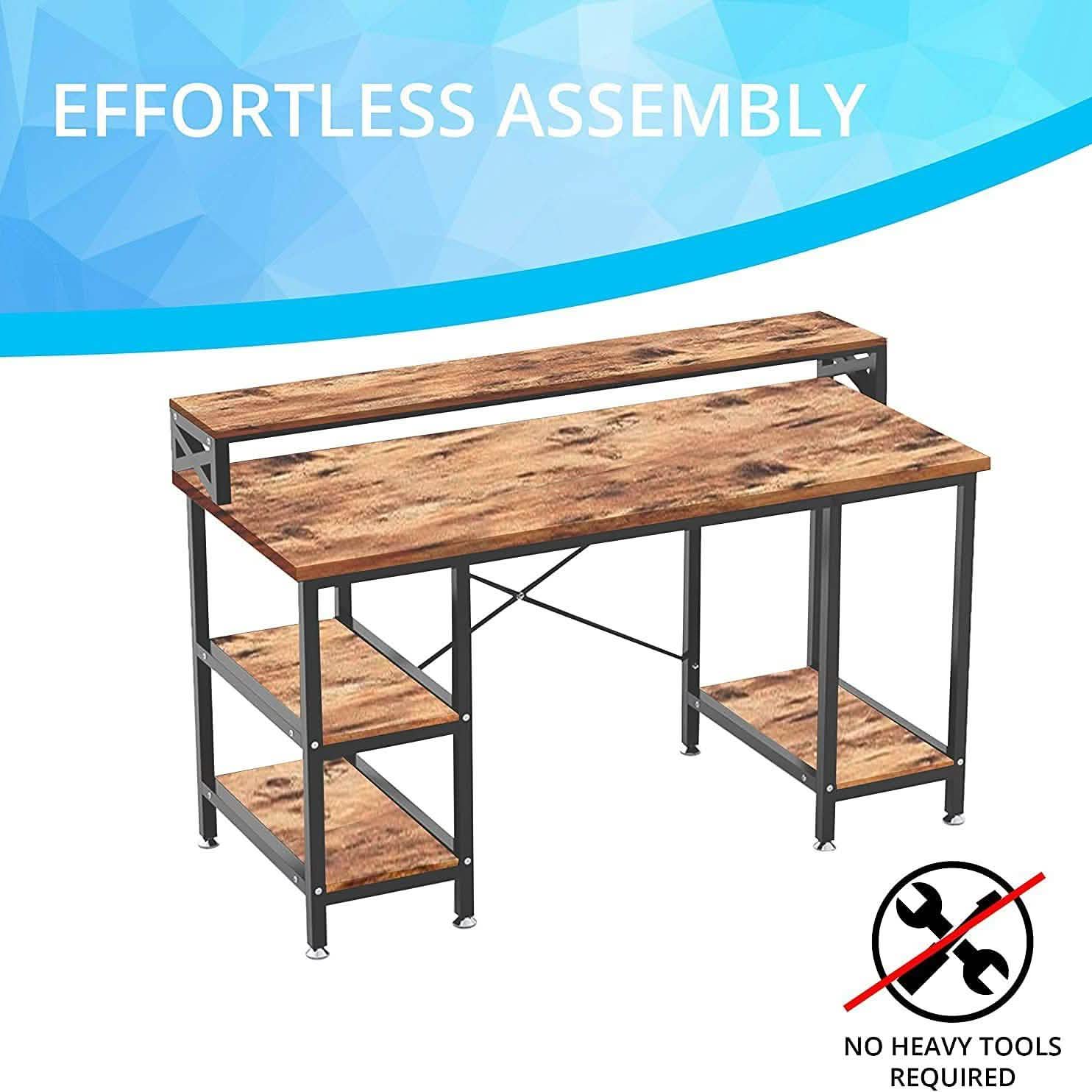 Bureau moderne de 50 pouces Halter avec rangements