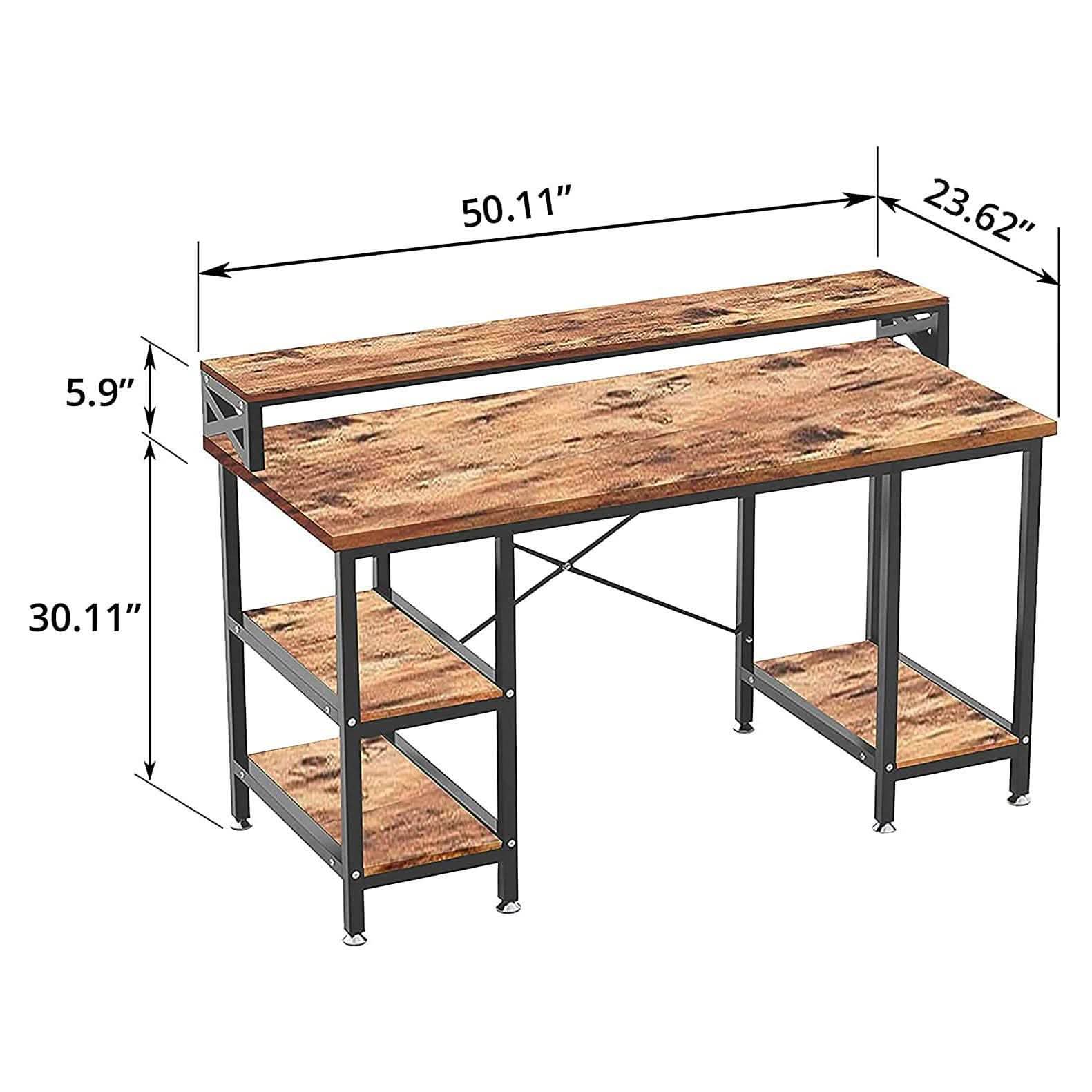 Bureau moderne de 50 pouces Halter avec rangements