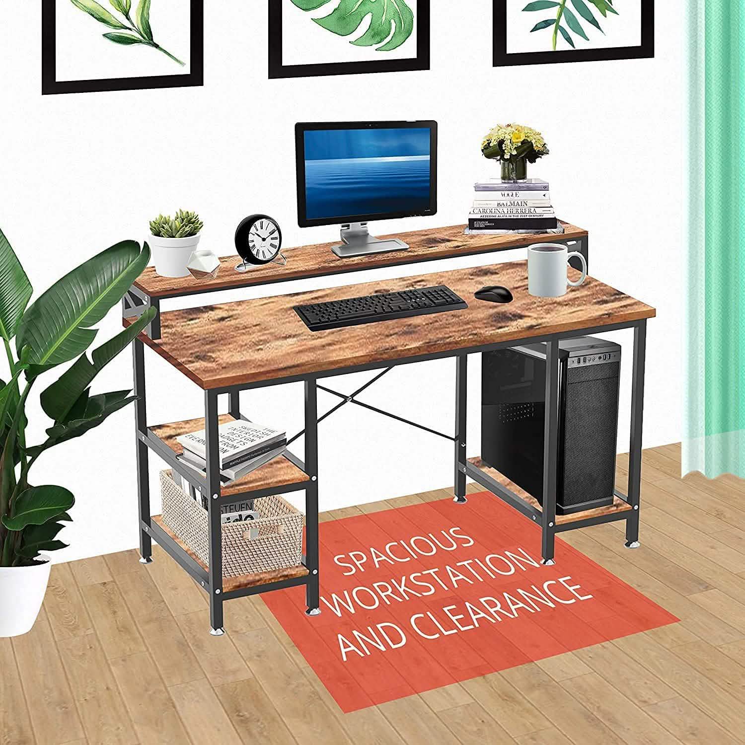 Bureau moderne de 50 pouces Halter avec rangements
