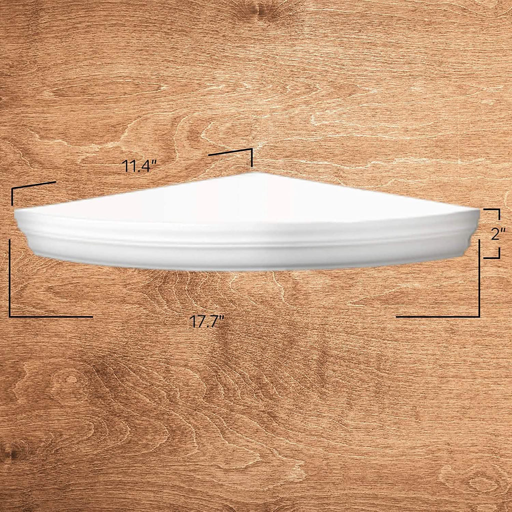 Étagère d'angle flottante Halter – Conception ronde peu encombrante sans support visible