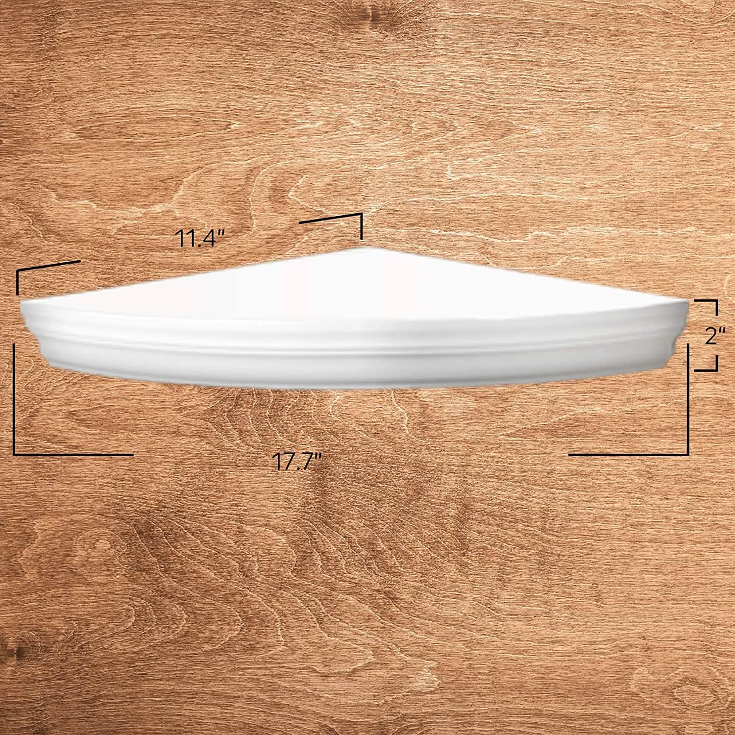 Étagère d'angle flottante Halter – Conception ronde peu encombrante sans support visible