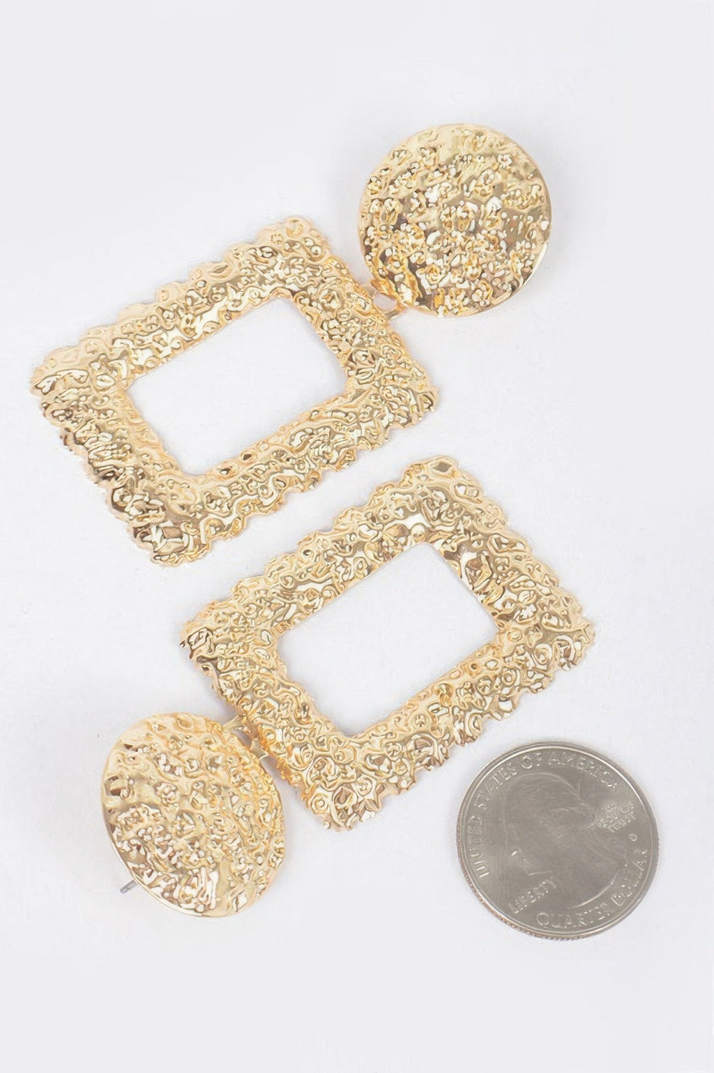 Hammered Multi Metal Earring