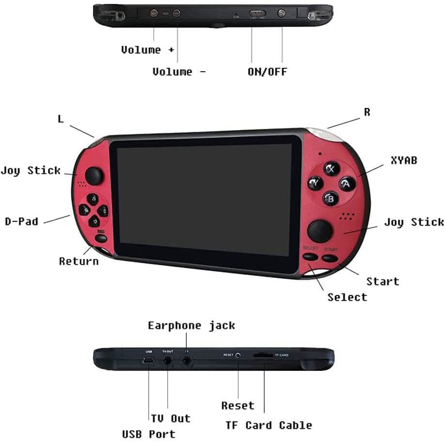 Console de Jeu Portable pour Enfants/Adultes X12 Pro