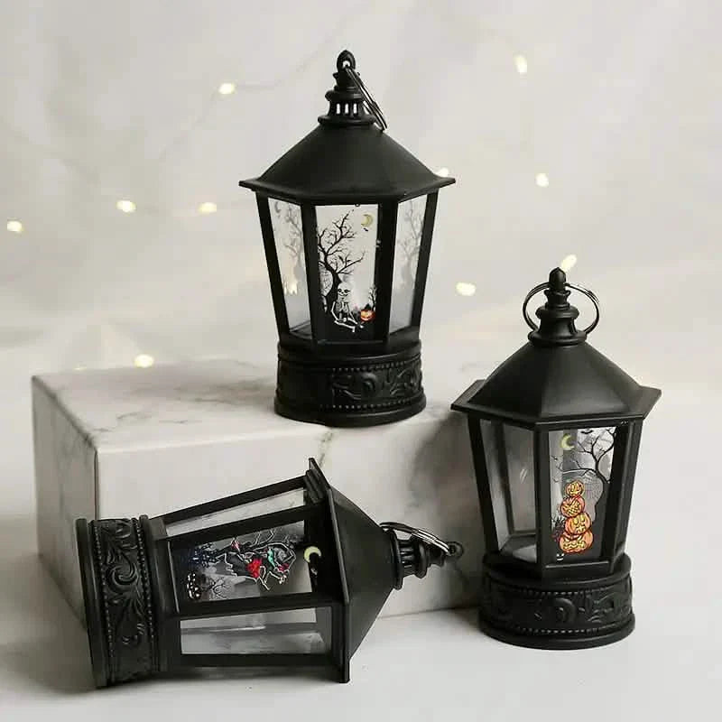 Lampe à vent LED portative en forme de bougie pour décorations et fêtes d'Halloween