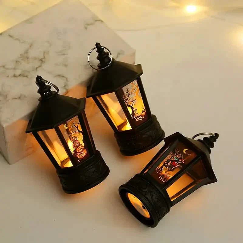 Lampe à vent LED portative en forme de bougie pour décorations et fêtes d'Halloween