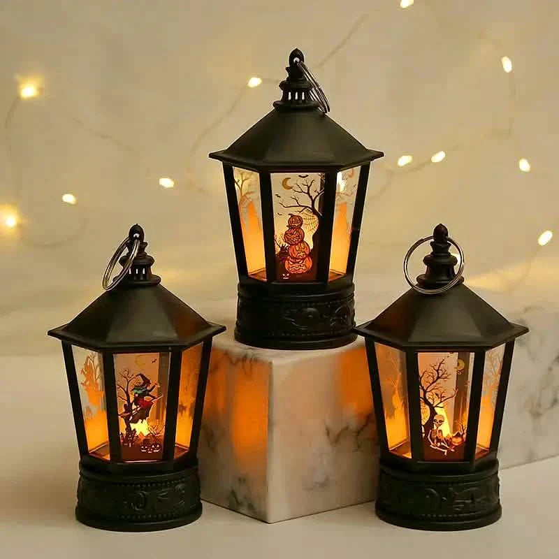Lampe à vent LED portative en forme de bougie pour décorations et fêtes d'Halloween