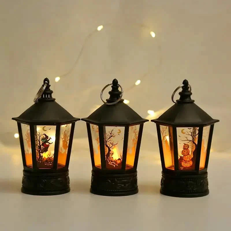 Lampe à vent LED portative en forme de bougie pour décorations et fêtes d'Halloween