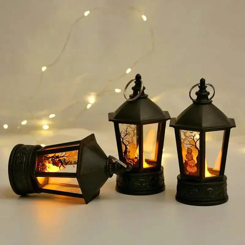 Lampe à vent LED portative en forme de bougie pour décorations et fêtes d'Halloween