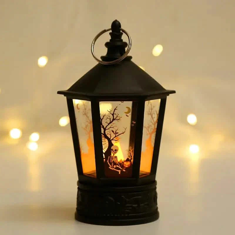 Lampe à vent LED portative en forme de bougie pour décorations et fêtes d'Halloween