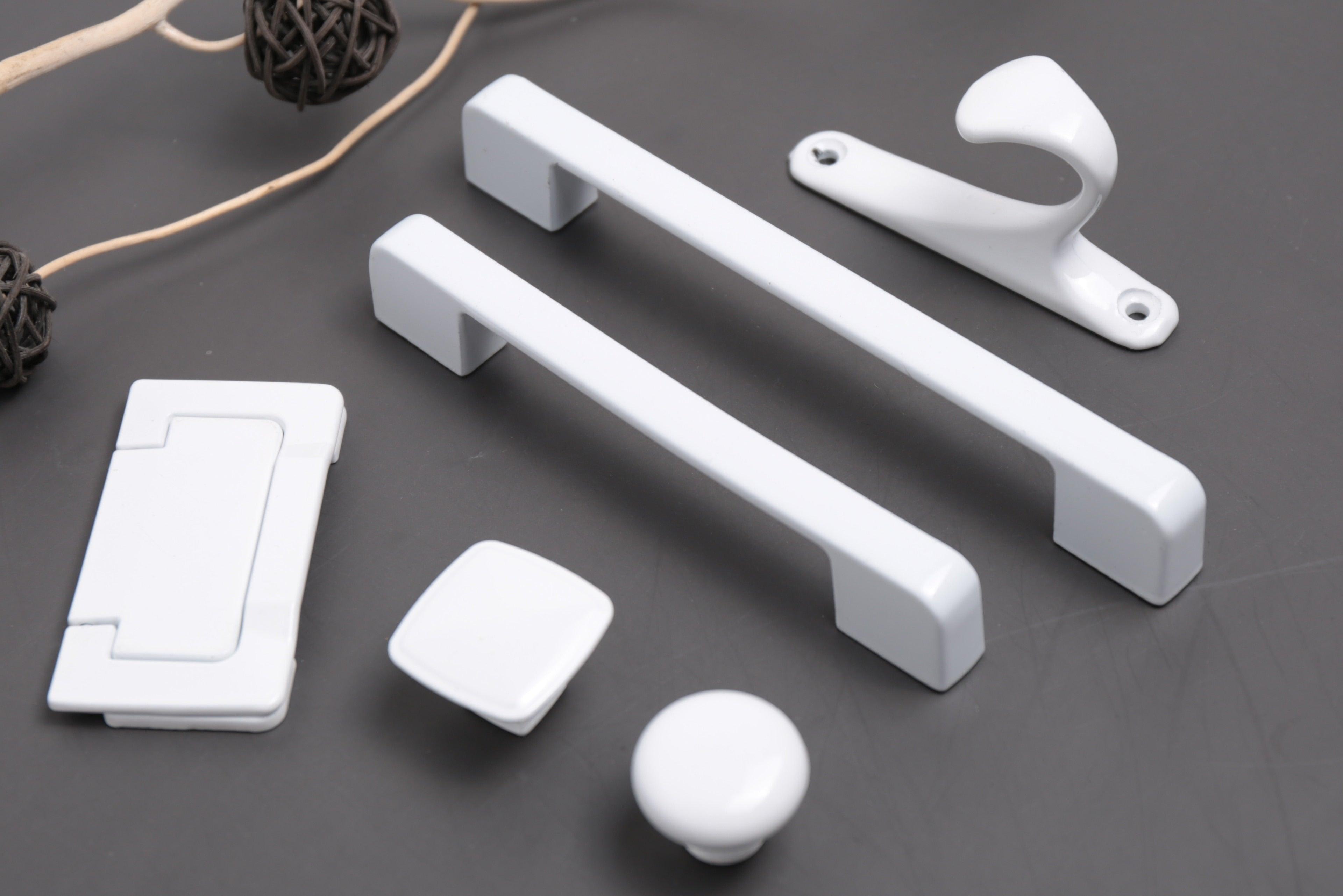 Poignées de tiroir, armoire, meubles de cuisine, poignées pour bouton d'armoire, tiroir, meubles, cuisine, bouton de simplicité, blanc, acier inoxydable, tube creux, barres de traction, bouton d'armoire pour quincaillerie de meubles de cuisine