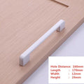 Poignées de tiroir, armoire, meubles de cuisine, poignées pour bouton d'armoire, tiroir, meubles, cuisine, bouton de simplicité, blanc, acier inoxydable, tube creux, barres de traction, bouton d'armoire pour quincaillerie de meubles de cuisine