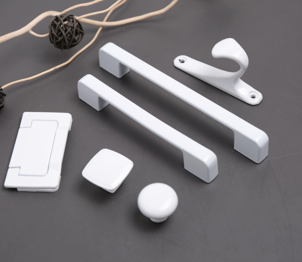 Poignées de tiroir, armoire, meubles de cuisine, poignées pour bouton d'armoire, tiroir, meubles, cuisine, bouton de simplicité, blanc, acier inoxydable, tube creux, barres de traction, bouton d'armoire pour quincaillerie de meubles de cuisine