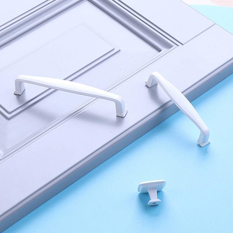 Poignées de tiroir, armoire, meubles de cuisine, poignées pour bouton d'armoire, tiroir, meubles, cuisine, bouton de simplicité, blanc, acier inoxydable, tube creux, barres de traction, bouton d'armoire pour quincaillerie de meubles de cuisine