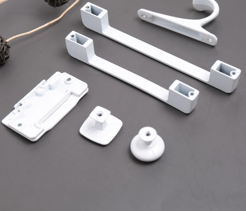 Poignées de tiroir, armoire, meubles de cuisine, poignées pour bouton d'armoire, tiroir, meubles, cuisine, bouton de simplicité, blanc, acier inoxydable, tube creux, barres de traction, bouton d'armoire pour quincaillerie de meubles de cuisine