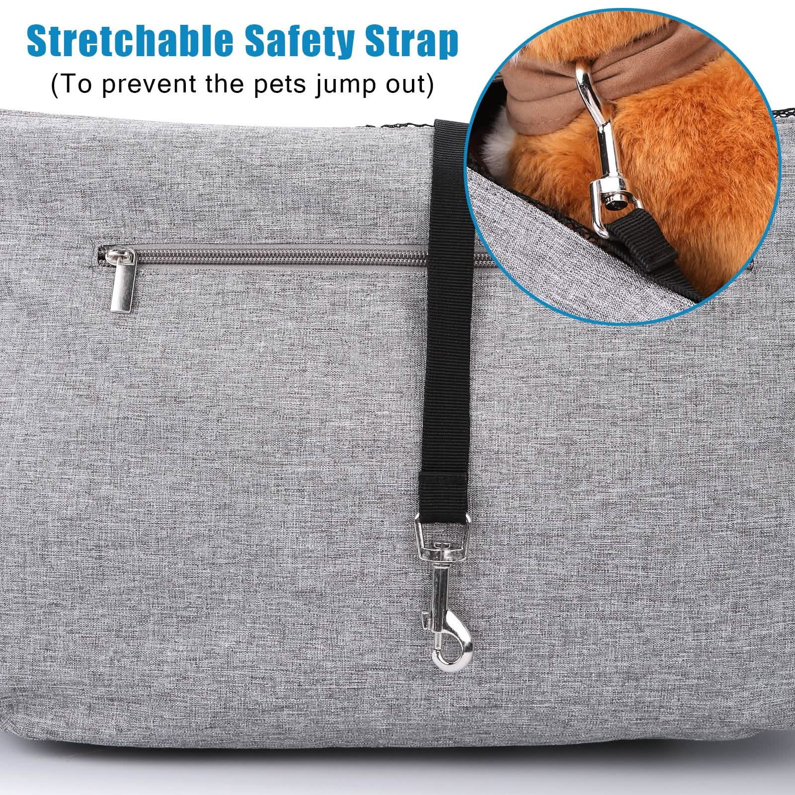 Sac de transport bandoulière mains libres réglable pour animaux