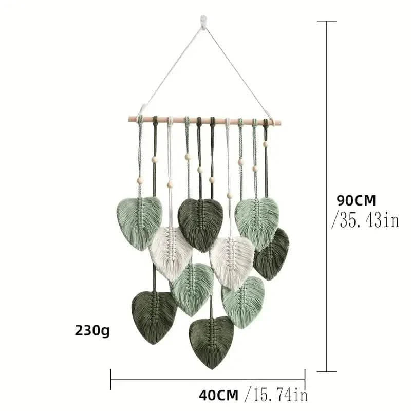 Feuille de tapisserie en corde de coton tissée à la main