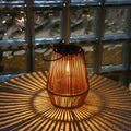 Lanterne solaire tissée à suspendre, luminaire décoratif solaire.