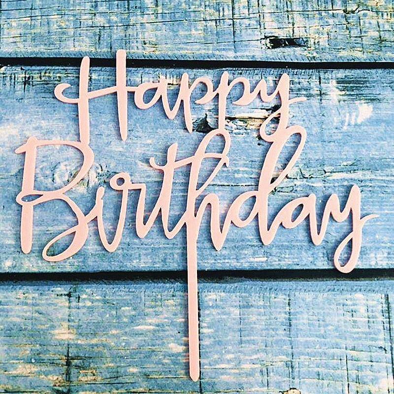 Décoration de gâteau Joyeux Anniversaire, Doré, en acrylique, pour gâteau d'anniversaire, Décoration de gâteau Joyeux Anniversaire, en acrylique, avec lettres, pour fournitures de fête, décorations de gâteau Joyeux Anniversaire Noires.
