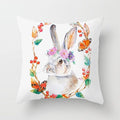 Taie d'oreiller Joyeuses Pâques Décorations de Pâques pour la maison Lapin Œufs Printemps Décoration de Pâques Housse de coussin en lin Housse de coussin de ferme Œufs Arbre Lapin Housse de coussin de vacances Housse de coussin en polyester