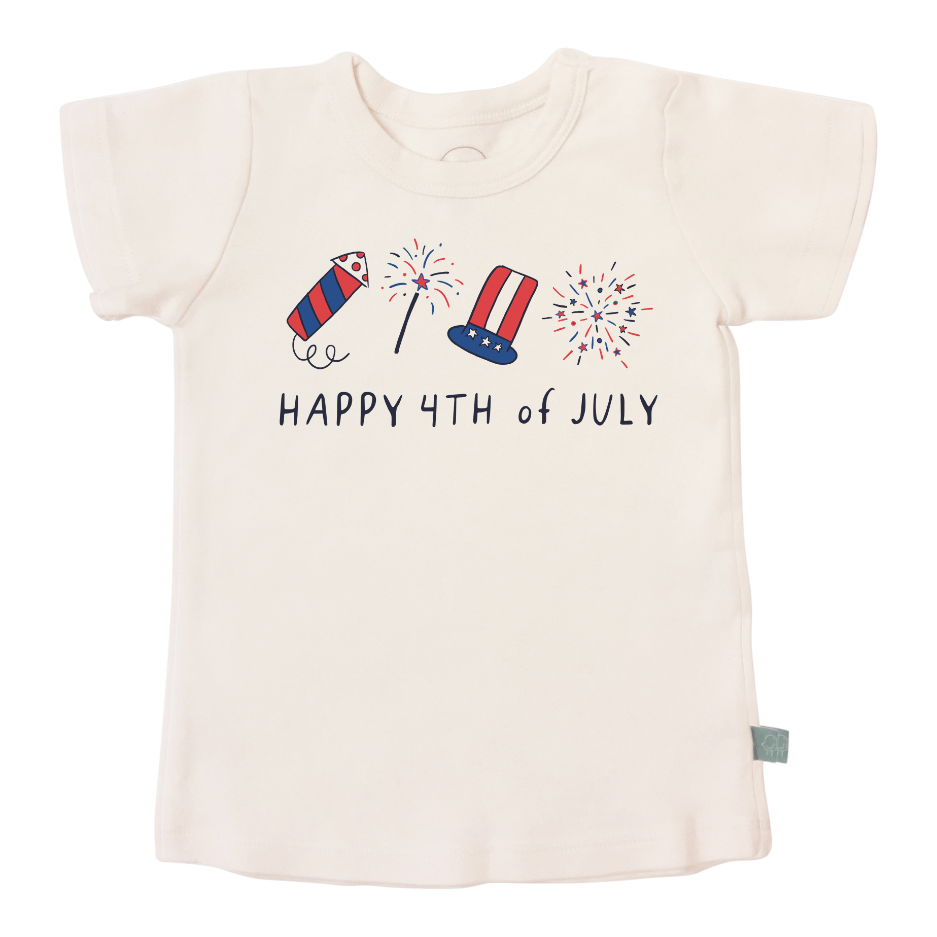 t-shirt imprimé | fusée joyeux 4 juillet
